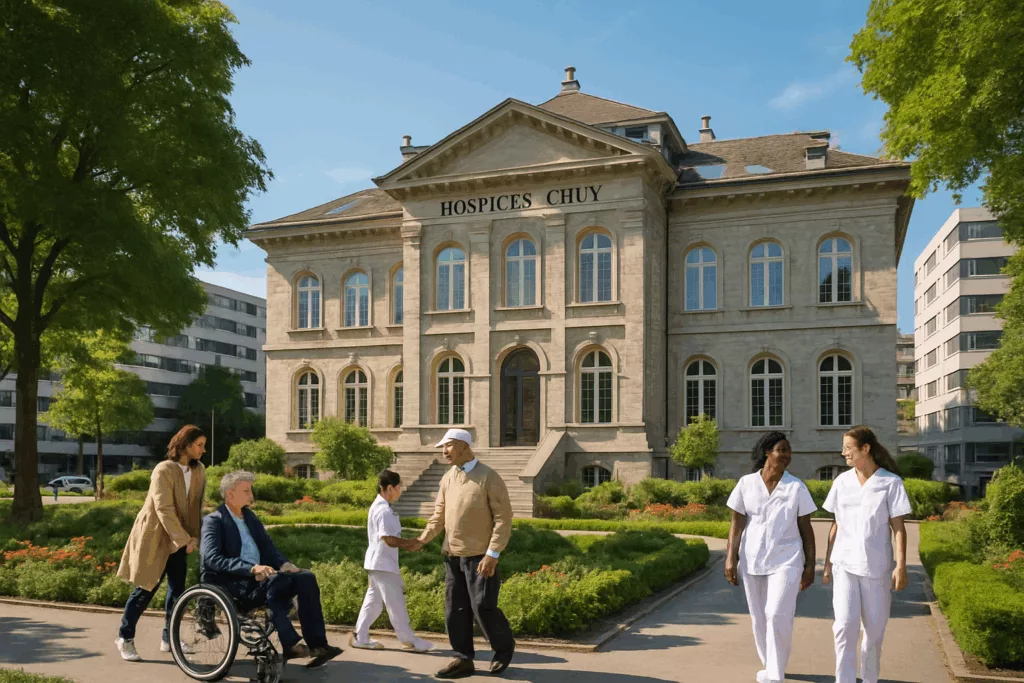 explorez les hospices du chuv, un véritable sanctuaire de soins et d'excellence, où innovation médicale et humanité se rencontrent pour offrir des traitements de qualité dans un cadre apaisant.