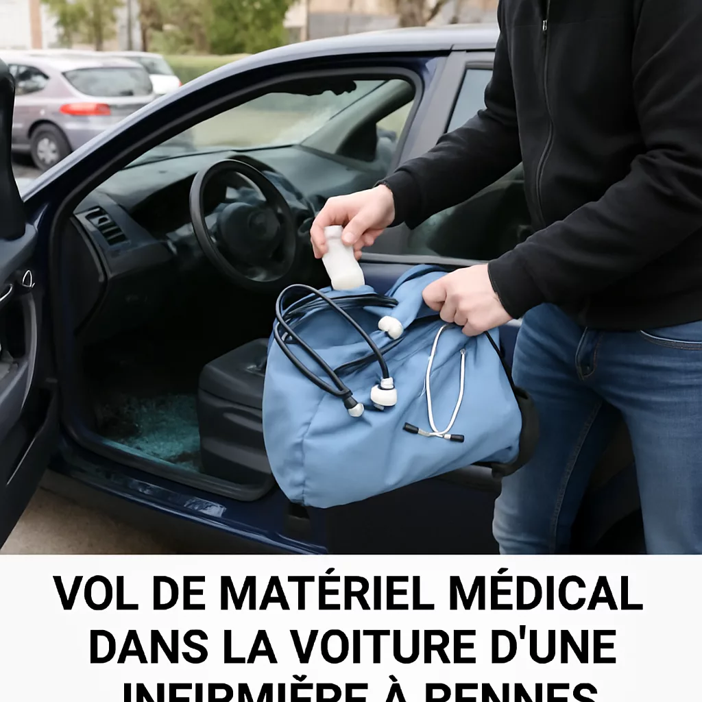 un vol de matériel médical a été signalé à rennes après le cambriolage de la voiture d'une infirmière. découvrez les détails de cette alerte et ses conséquences pour la profession de santé.