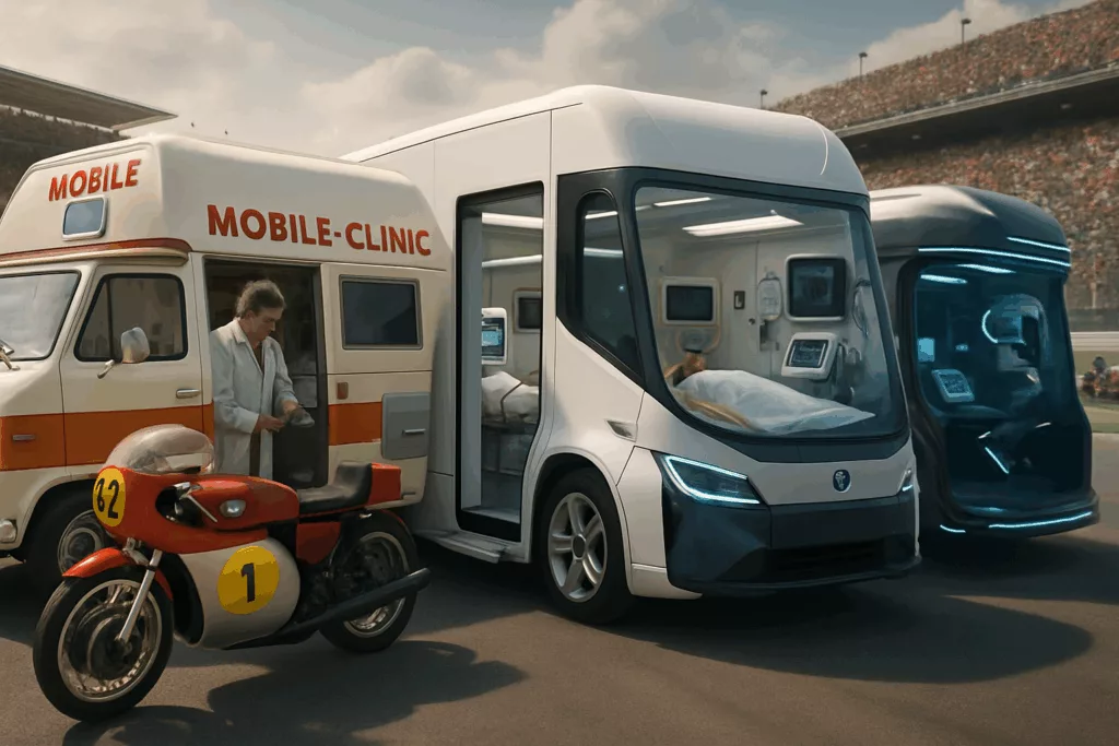 découvrez l'histoire fascinante de la clinique mobile en motogp : son évolution, ses innovations et son rôle essentiel dans la sécurité et la santé des pilotes sur les circuits du monde entier.